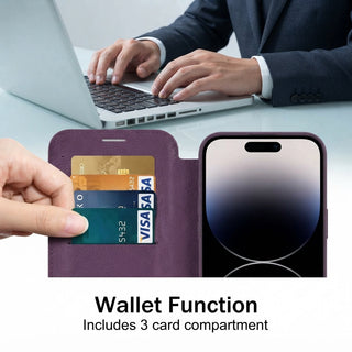 Magnetic Leather Flip Case For iPhone 11 To 14 Series With RFID Blocking | Willard