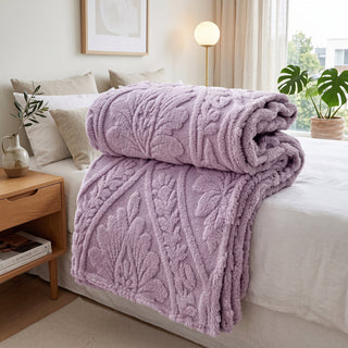 Soft Jacquard Throw Blanket With Woven Pattern | Highpoint