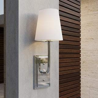 Classic Brass Fabric Shade Wall Sconce Light | Brevoria