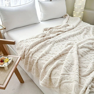 Soft Jacquard Throw Blanket With Woven Pattern | Highpoint
