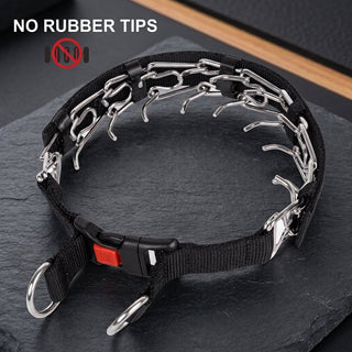 Adjustable Dog Prong Collar With Nylon Cover And Strong D Ring For Control | Talbot