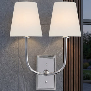 Classic Brass Fabric Shade Wall Sconce Light | Brevoria