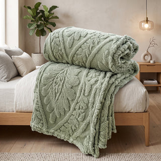 Soft Jacquard Throw Blanket With Woven Pattern | Highpoint