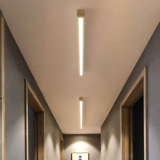 Minimalist Linear Wood LED Pendant Light Fixture | Veralith