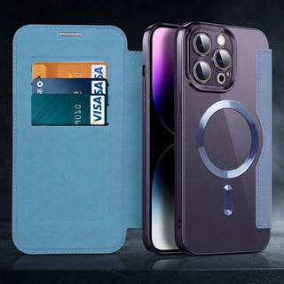 Magnetic Leather Flip Case For iPhone 11 To 14 Series With RFID Blocking | Willard