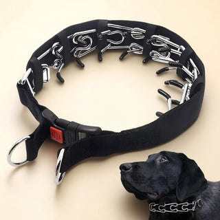 Adjustable Dog Prong Collar With Nylon Cover And Strong D Ring For Control | Talbot