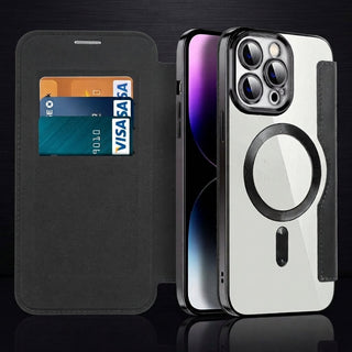 Magnetic Leather Flip Case For iPhone 11 To 14 Series With RFID Blocking | Willard