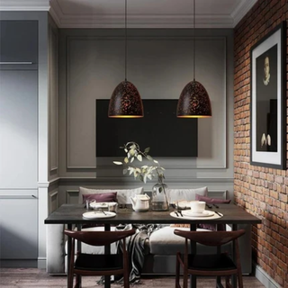 Vintage Perforated Iron Pendant Light Fixture | Orivelle