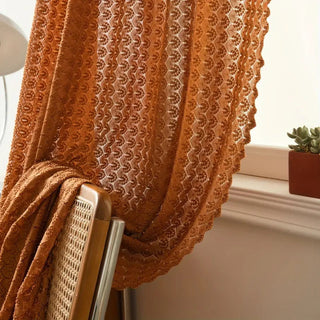 Rustic Sheer Window Curtain Panel For Interior Spaces | Willowra