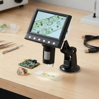 Digital Microscope With LCD Screen And 8 LED Lights For Electronics Repair | Wilson