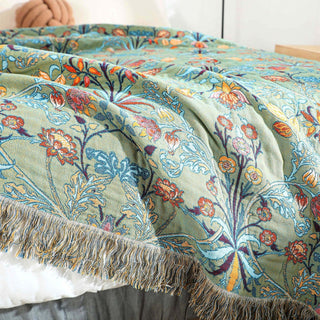 Boho Floral Decorative Throw Blanket For Sofa And Bed | Marvella
