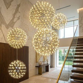 Modern LED Orb Pendant Chandelier Light | Celestara