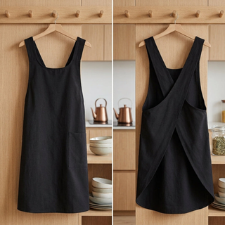 Cross Back Kitchen Apron with Front Pockets | Grandview