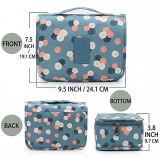 Water Resistant Toiletry Bag With Multiple Compartments And Hanging Hook | Sutton