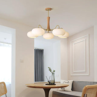 Art Deco Milky Glass Pendant Chandelier | Cirelune