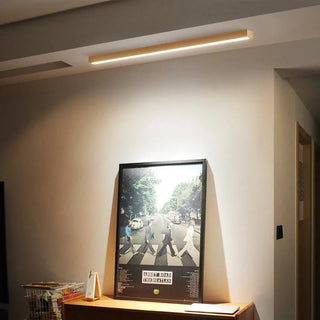 Minimalist Linear Wood LED Pendant Light Fixture | Veralith