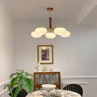 Art Deco Milky Glass Pendant Chandelier | Cirelune