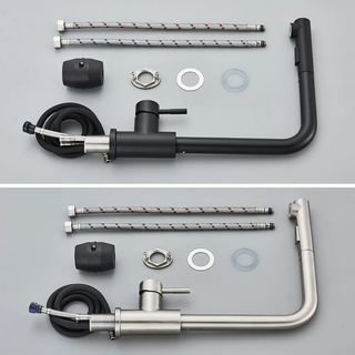 Stainless Steel Kitchen Faucet with Pull Out Spray Head and Ceramic Valve | Hensley