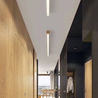 Minimalist Linear Wood LED Pendant Light Fixture | Veralith