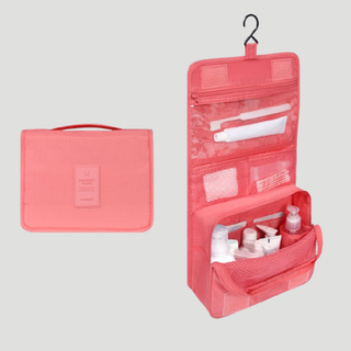 Water Resistant Toiletry Bag With Multiple Compartments And Hanging Hook | Sutton