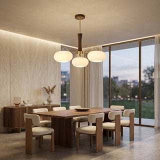 Art Deco Milky Glass Pendant Chandelier | Cirelune