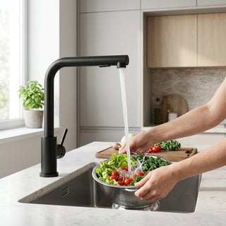 Stainless Steel Kitchen Faucet with Pull Out Spray Head and Ceramic Valve | Hensley