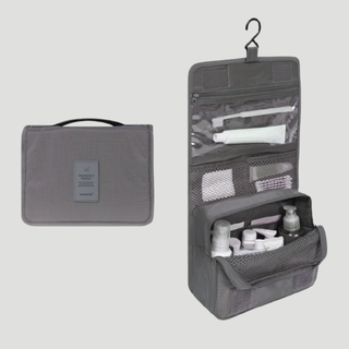 Water Resistant Toiletry Bag With Multiple Compartments And Hanging Hook | Sutton