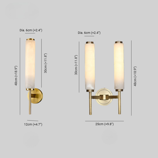 Modern Marble Cylinder Wall Sconce Light | Marovelle