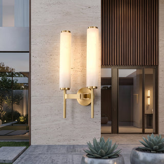 Modern Marble Cylinder Wall Sconce Light | Marovelle