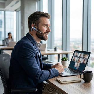 Bluetooth 5.1 Wireless Headphones With Noise Reduction And Business Ear Hook | Franklin