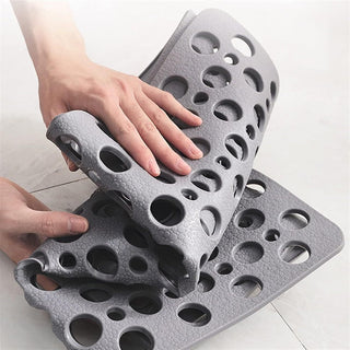 Non Slip Drainage Shower Bath Mat with Holes | Aquentra