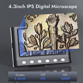 Digital Microscope With LCD Screen And 8 LED Lights For Electronics Repair | Wilson