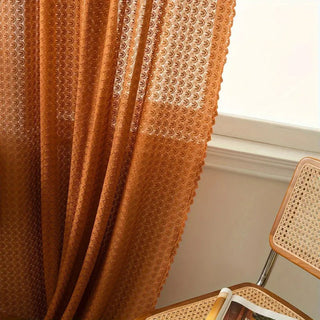 Rustic Sheer Window Curtain Panel For Interior Spaces | Willowra