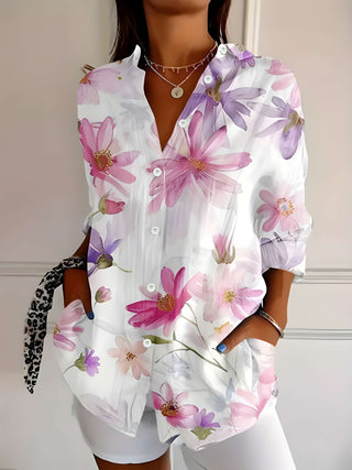Women Blouse | Colorful Floral Print | Oversized Style | Summer