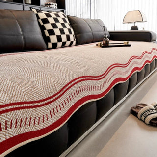 Non Slip Herringbone Chenille Sofa Cover | Velmira