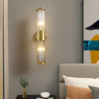 Fluted Crystal Brass LED Wall Sconce | Ardelis