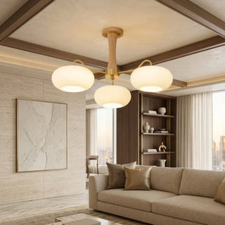 Art Deco Milky Glass Pendant Chandelier | Cirelune