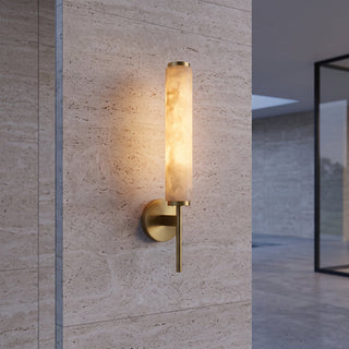 Modern Marble Cylinder Wall Sconce Light | Marovelle