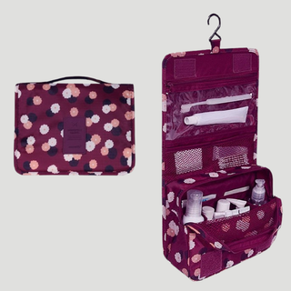 Water Resistant Toiletry Bag With Multiple Compartments And Hanging Hook | Sutton