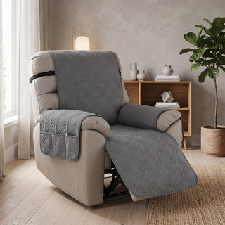 Waterproof Recliner Chair Cover With Side Pockets | Rosewood