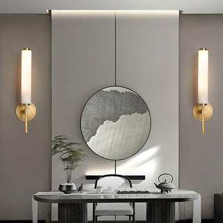 Modern Marble Cylinder Wall Sconce Light | Marovelle