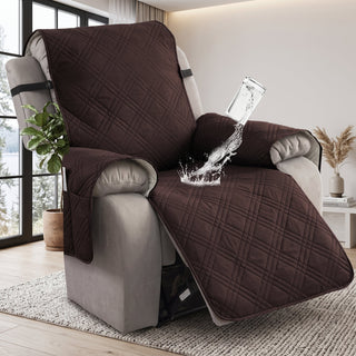 Waterproof Recliner Chair Cover With Side Pockets | Rosewood