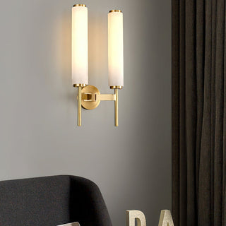 Modern Marble Cylinder Wall Sconce Light | Marovelle