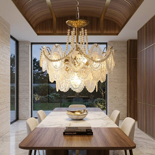 Modern Glass Disc Pendant Chandelier Light | Elarique