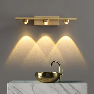Modern Linear Brass LED Picture Display Reading Wall Light Fixture | Velmora