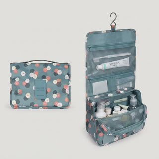Water Resistant Toiletry Bag With Multiple Compartments And Hanging Hook | Sutton