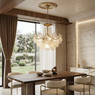 Modern Glass Disc Pendant Chandelier Light | Elarique