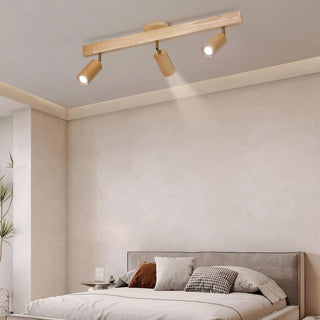 Adjustable Walnut Wood LED Ceiling Spotlight | Veradorn