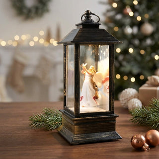 USB Battery Operated Christmas Lantern With Timer And Retro ABS Material | Randall