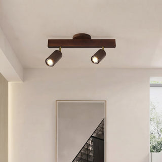 Adjustable Walnut Wood LED Ceiling Spotlight | Veradorn